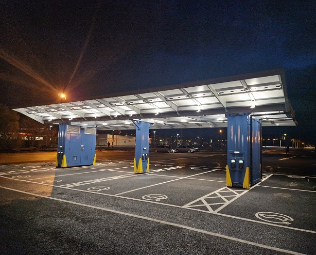 First pop-up solar car park and EV charging hub launched in Scotland